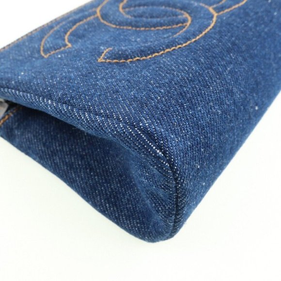 CHANEL Cosmetic porch Pouch Blue denim Women - Picture 3 of 8